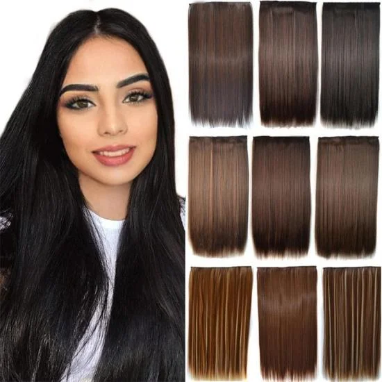  YVONNE Multicolor options Long straight hair One Piece 5 Clips Clip in Hair Extensions Synthetic fiber hair 