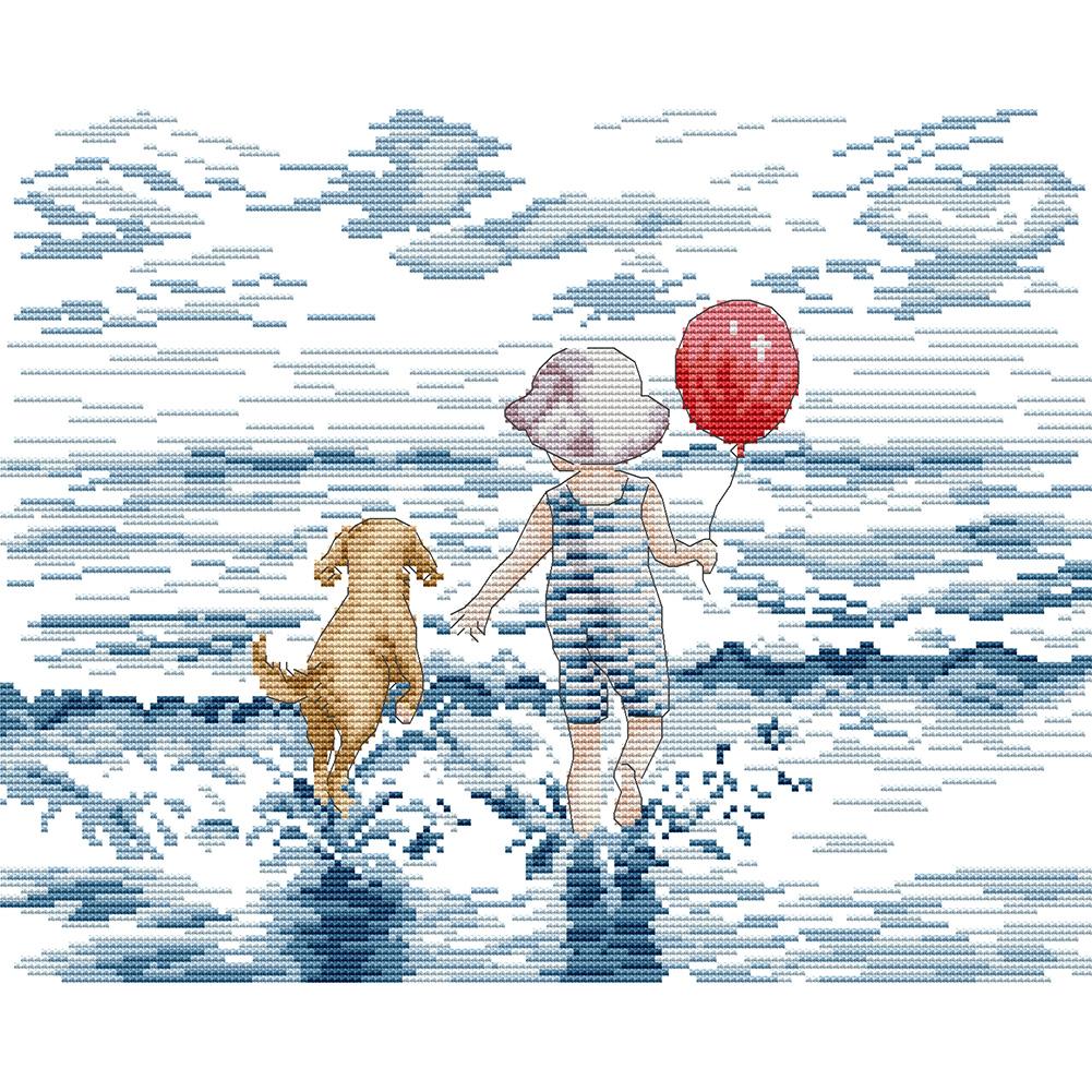 

Seaside - 14CT Stamped Cross Stitch - 36x30cm, 501 Original