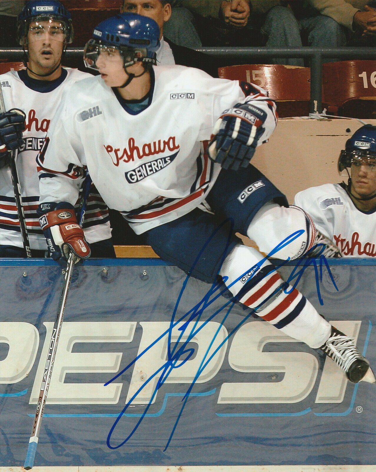 JOHN TAVARES SIGNED OSHAWA GENERALS 8x10 Photo Poster painting #1 TORONTO MAPLE LEAFS Autograph