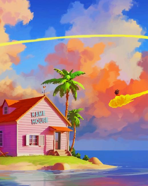 

Dragon Ball House – Paint By Numbers - 40*50CM, 501 Original
