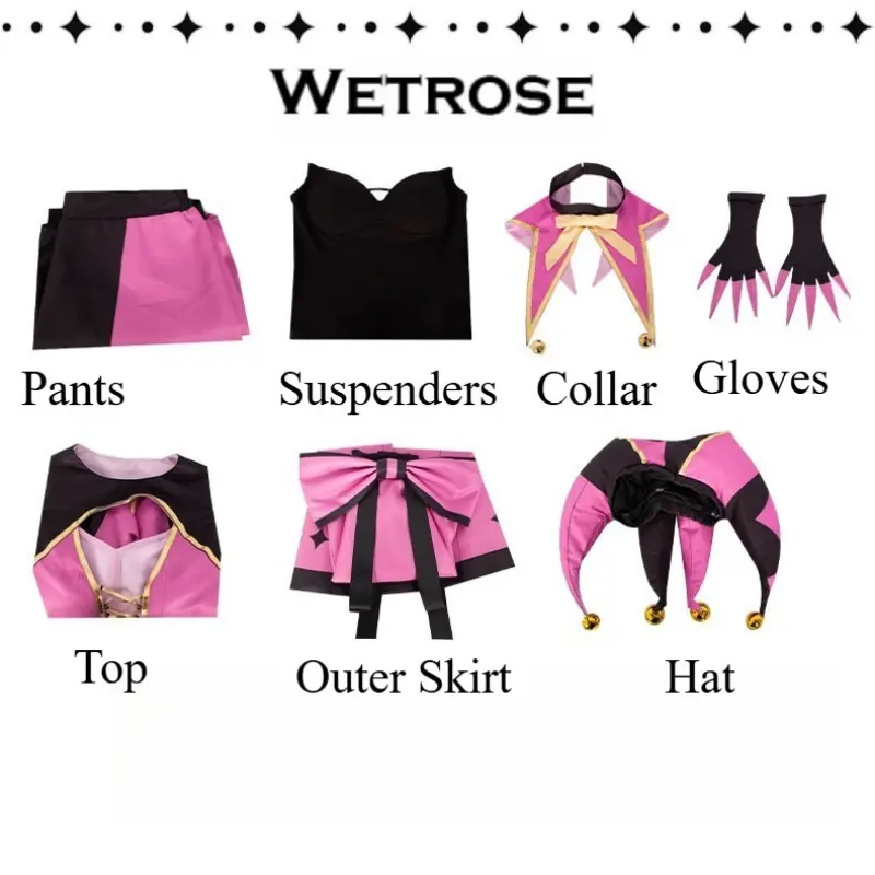 [Wetrose] In Stock The Freak Circus Columbina Clown Cosplay Costume Halloween 