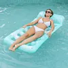 Inflatable Pool Float Lounger with Headrest PVC Air Mattress for Lake Beach
