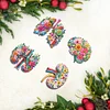 4Pcs Acrylic Special Shaped Flowers Organ 5D DIY Diamond Art Brooch Jewelry Kit
