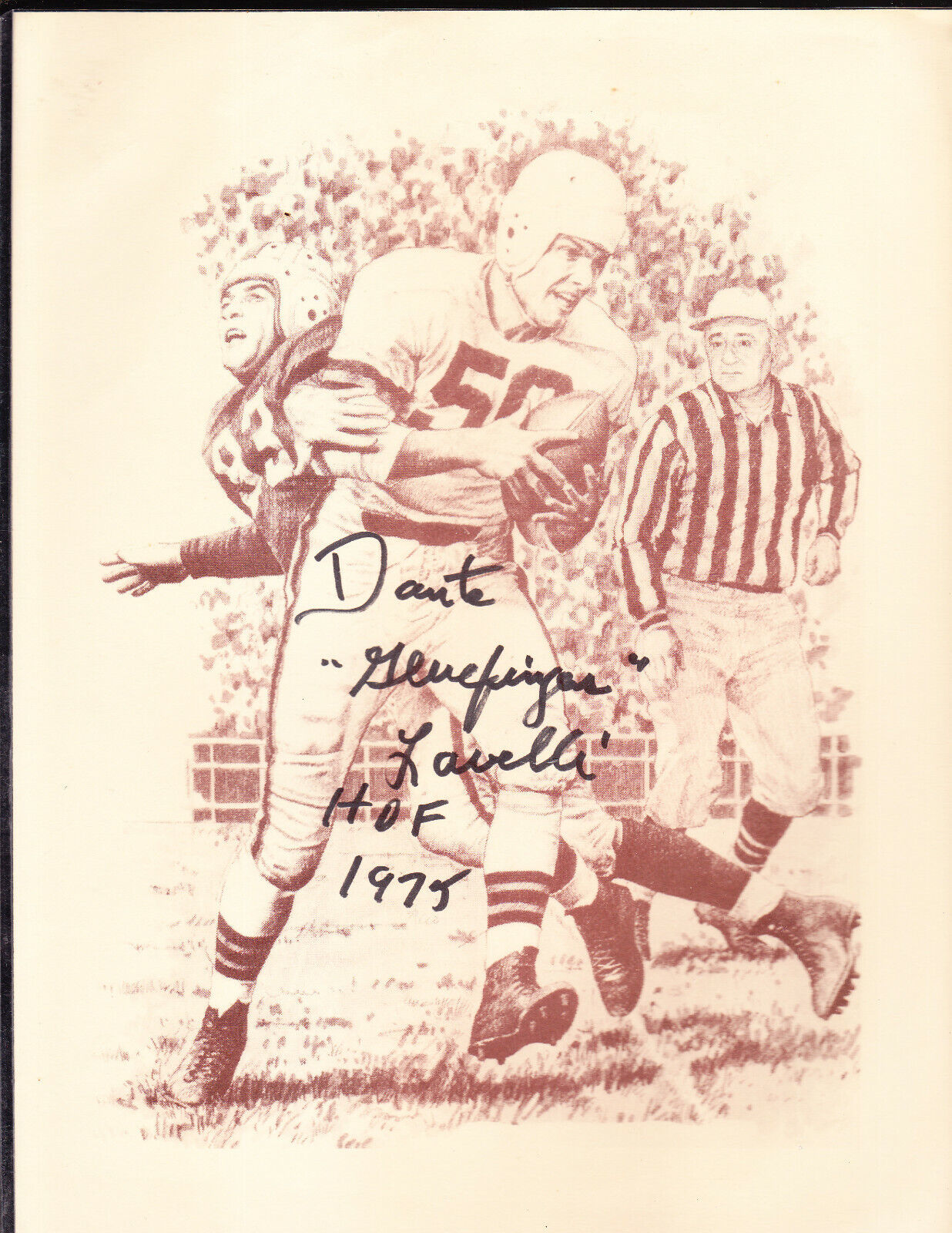 DANTE GLUEFINGERS LAVELLI AUTOGRAPH SIGNED 8X11 LITHOGRAPH HOF 1975 COA READ!