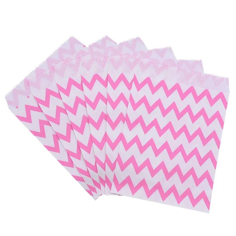 25Pcs 18x13cm Kraft Paper Biscuit Candy Bags Gift Packing Pouch Birthday Party Decoration Dessert Candy Bar Bag Snack Cookie Bag