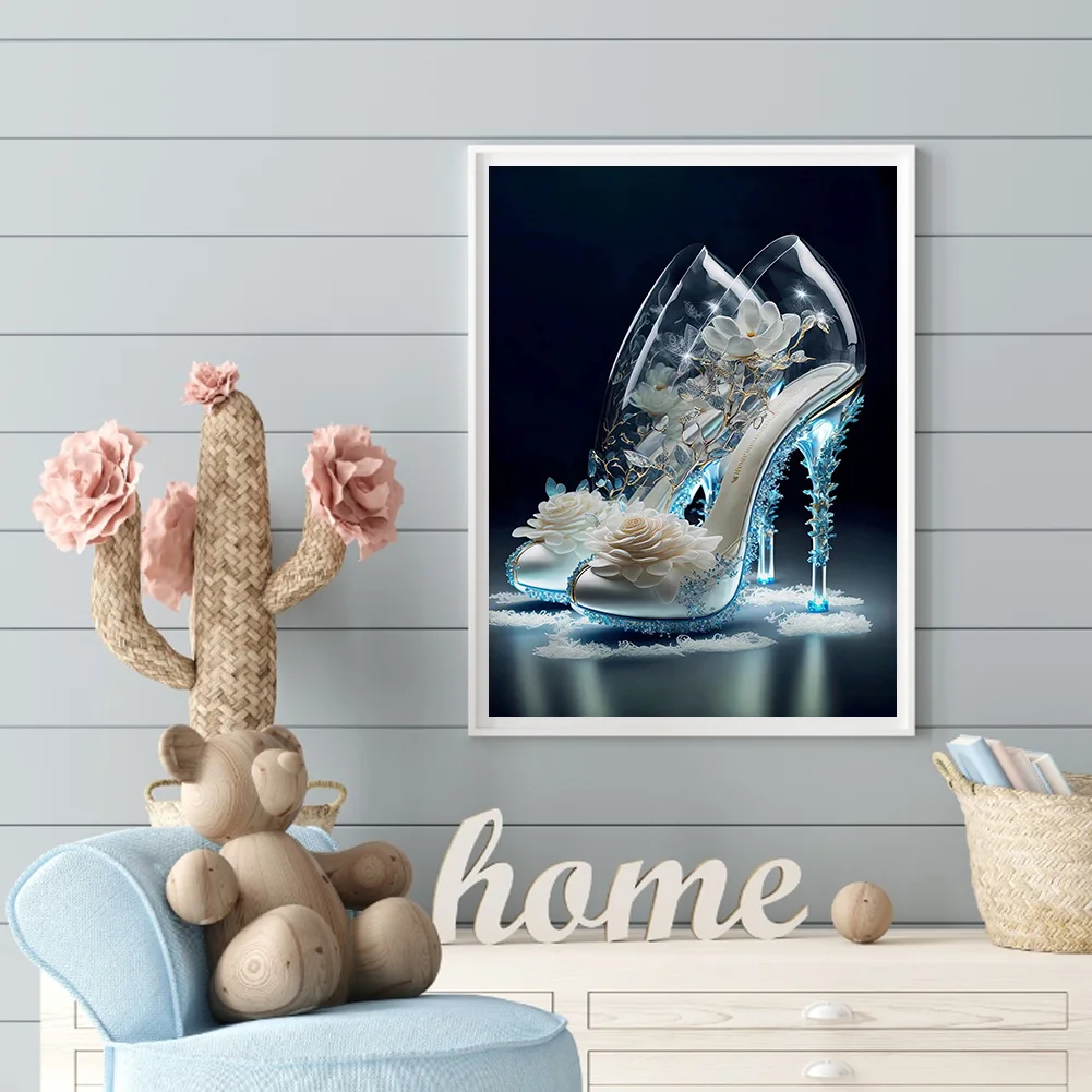 Diamond Painting - Full Round Drill - Flwoer High Heels(30*40cm)