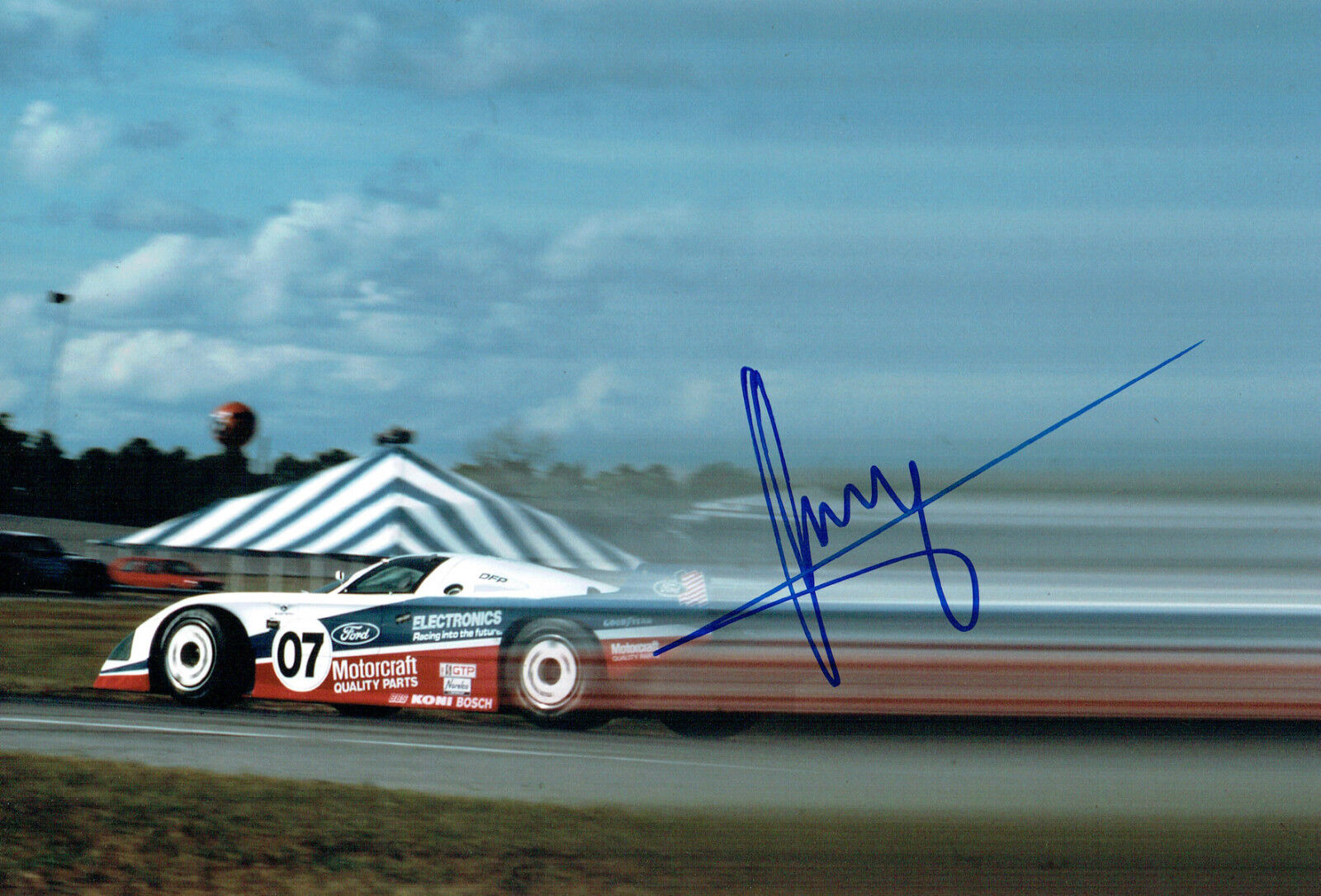 Klaus LUDWIG SIGNED German Ford MUSTANG Driver Autograph 12x8 Photo Poster painting AFTAL COA