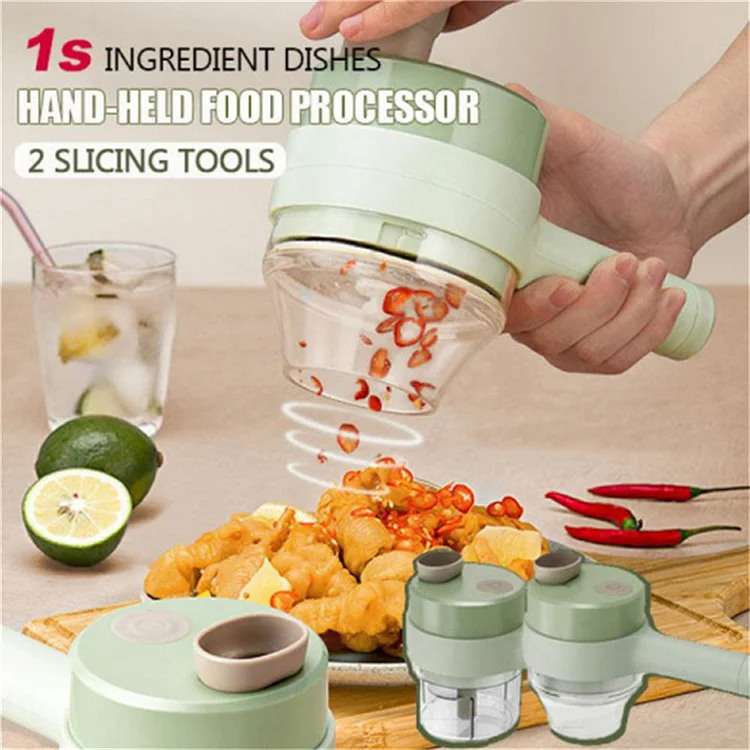 4 in 1 Portable Electric Vegetable Cutter Set
