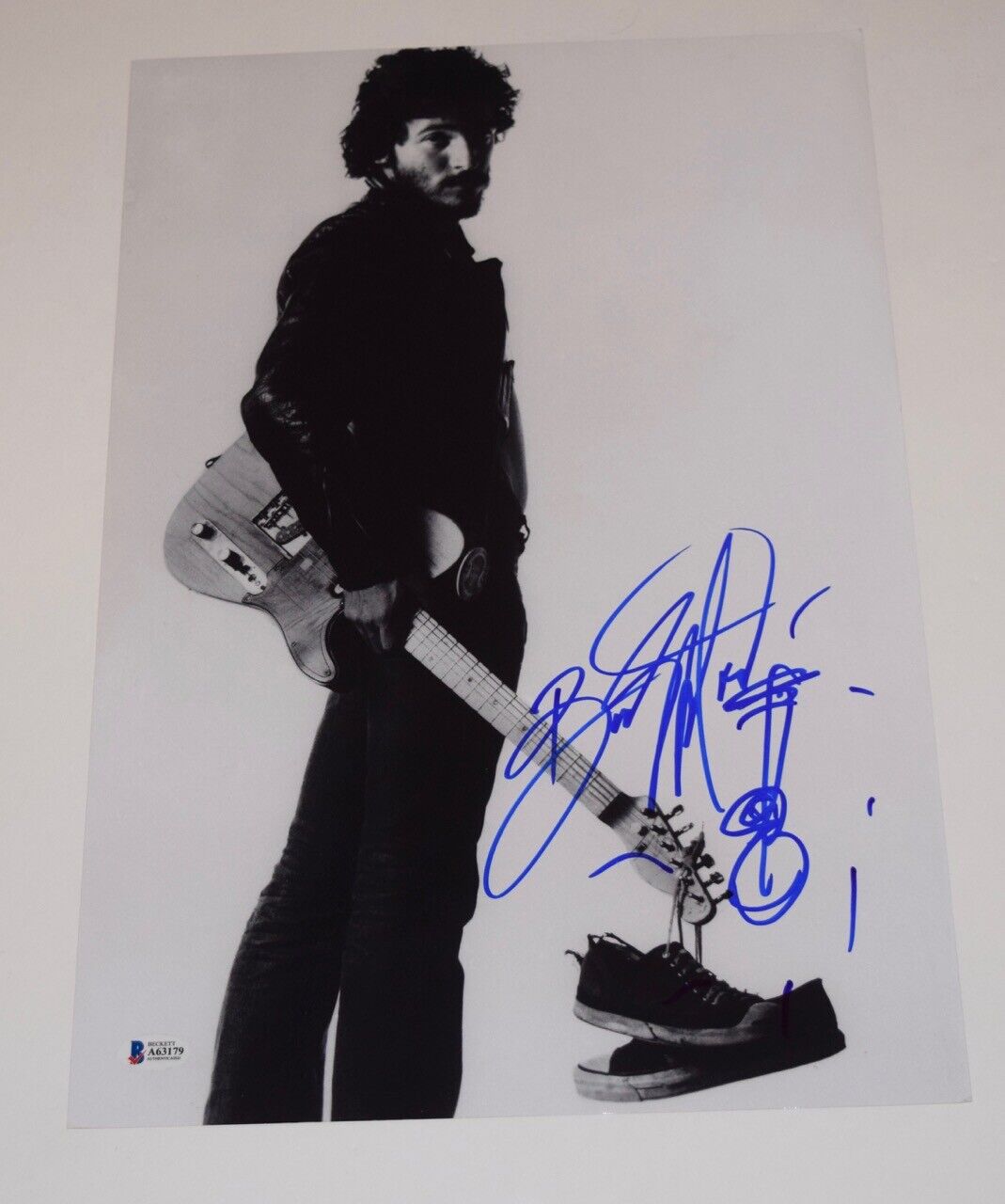 Bruce Springsteen Signed Autograph 12x18 Photo Poster painting + Hand Drawn Sketch Beckett COA