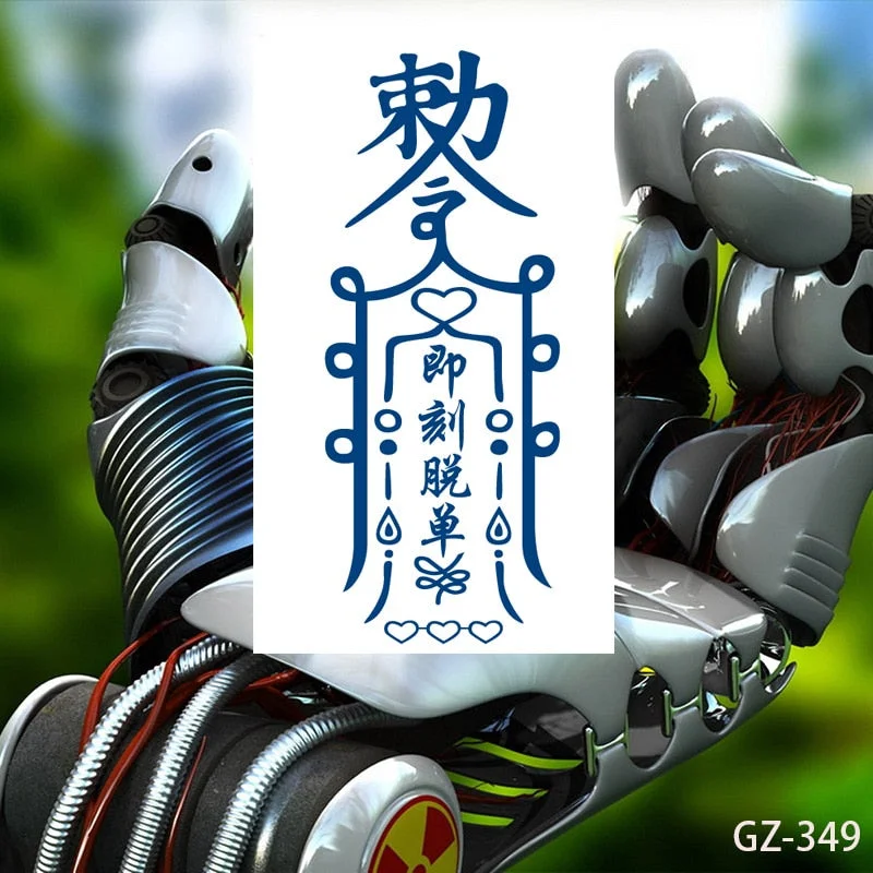 Temporary Waterproof Tattoo Stickers Talisman Get Love Disaster Elimination Juice Ink Men Women Chest Body Arm Fake Tatoo Beauty