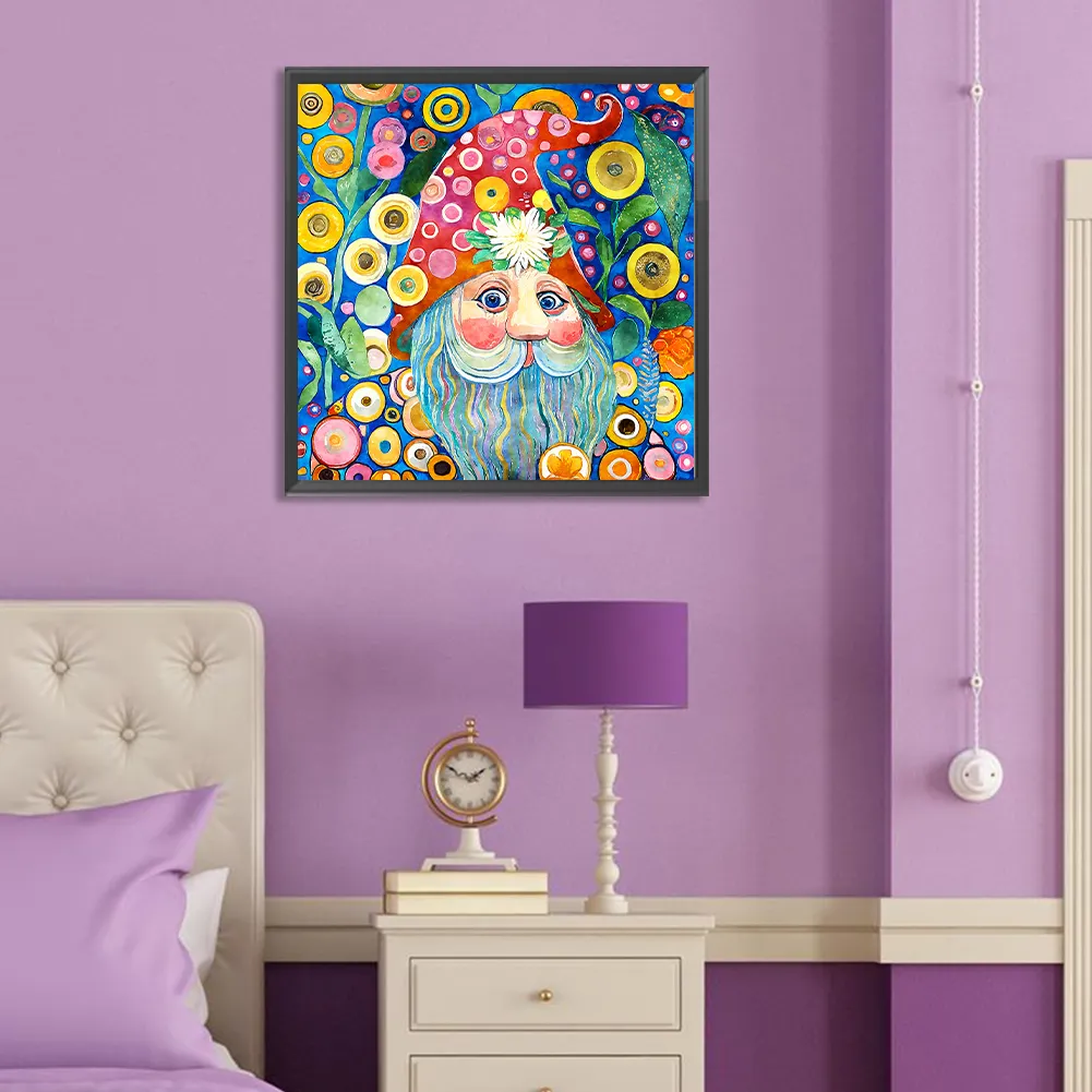 Diamond Painting - Full Round Drill - Garden Gnome(Canvas|30*30cm)