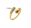 Stylish Bling Rhinestone Zircon 18K Golden Ring