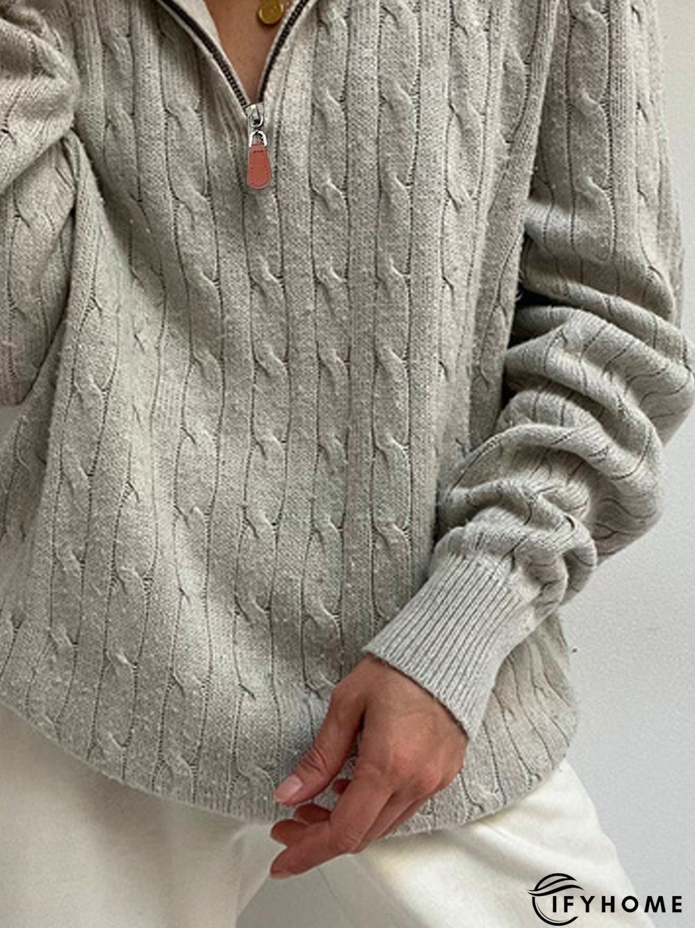 Casual Yarn/Wool Yarn Loose tunic Sweater | IFYHOME