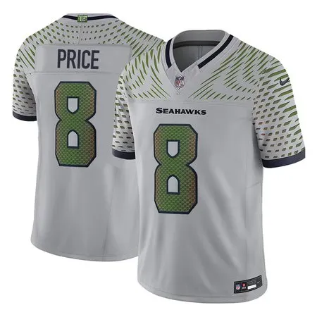 Men's Seattle Seahawks #8 Jadarian Price Gray 2026 NFL Draft Rivalries Collection Vapor F.U.S.E. Limited Jersey