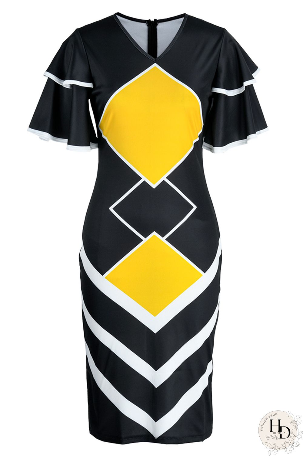 Purple Fashion Casual Print Patchwork V Neck One Step Skirt Dresses