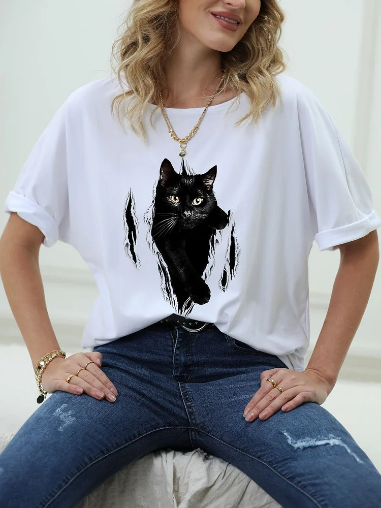 Bestdealfriday Black Cat 3D T-Shirt
