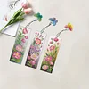 3Pcs Diamond Painting Flowers Bookmark Making Kit for Book Lovers