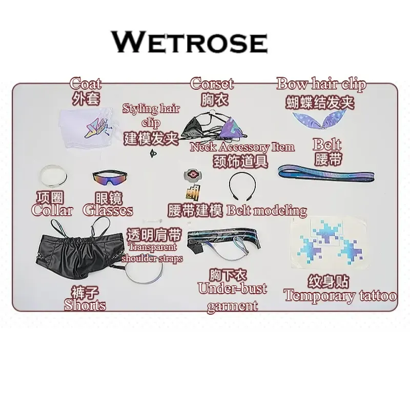 [Wetrose] Pre-Order Honkai: Star Rail Silver Wolf Fanart Swimsuit Bikini Game Outfit Cosplay Costume 