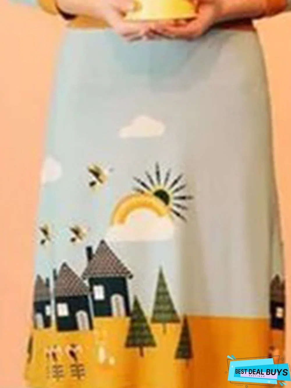 Vintage Peter Pan Collar Long Sleeve Casual Knitting Dress