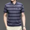 classic striped business casual polo