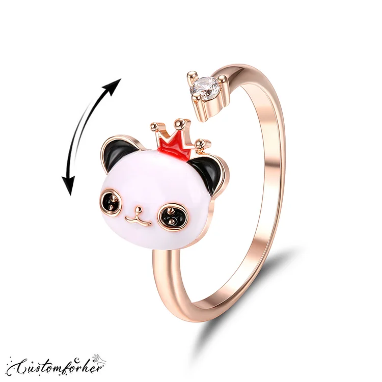Cute Panda Spinning Ring