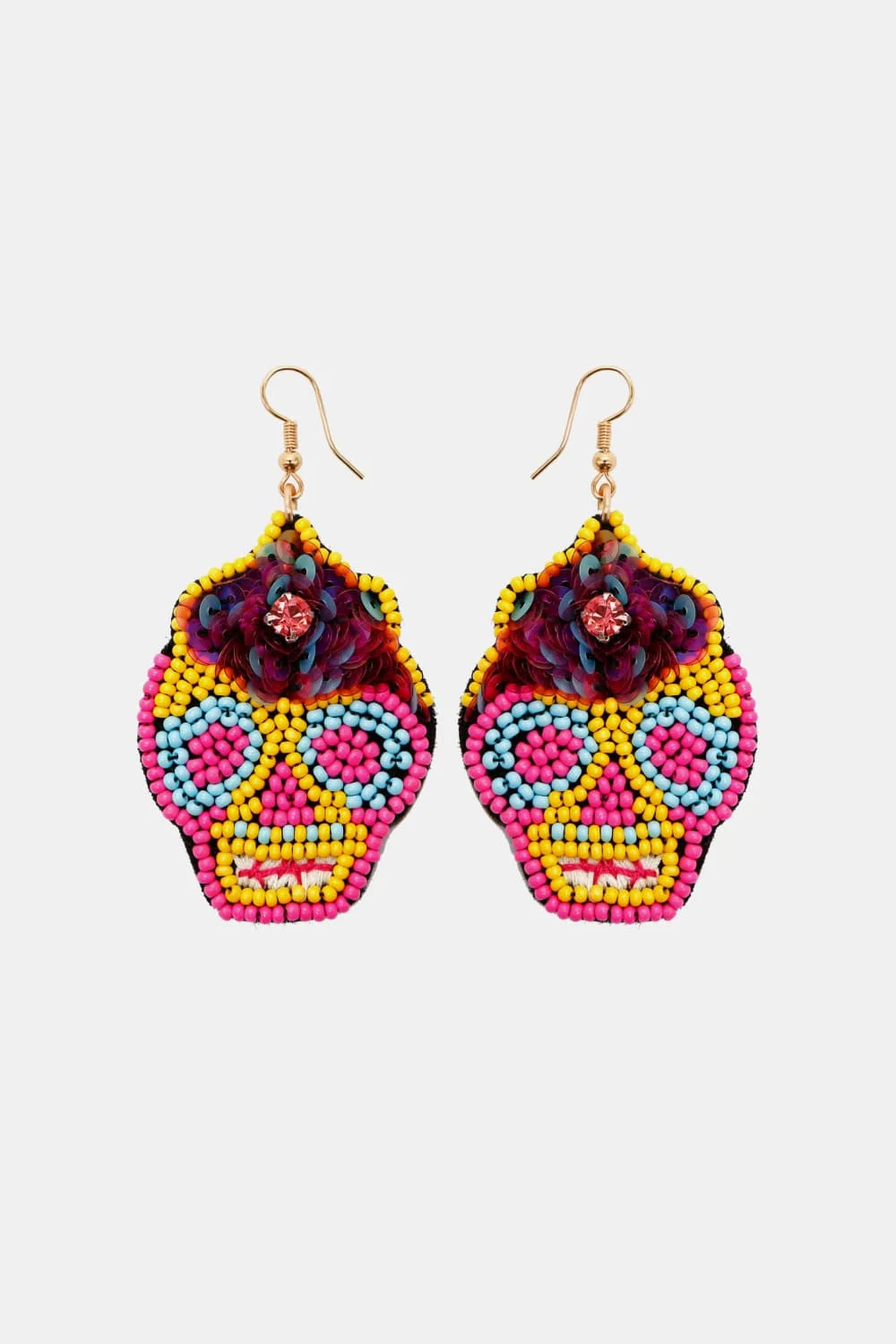 Back to school Copper Beaded Detail Dangle Earrings