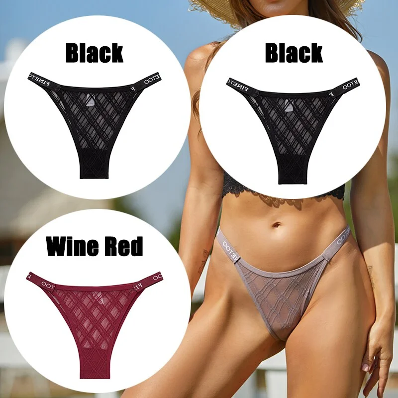 Billionm Sexy Underwear for Women Perspective Thong G-string Lace Panties Breathable Intimates Lingerie Female Soft Undearpants