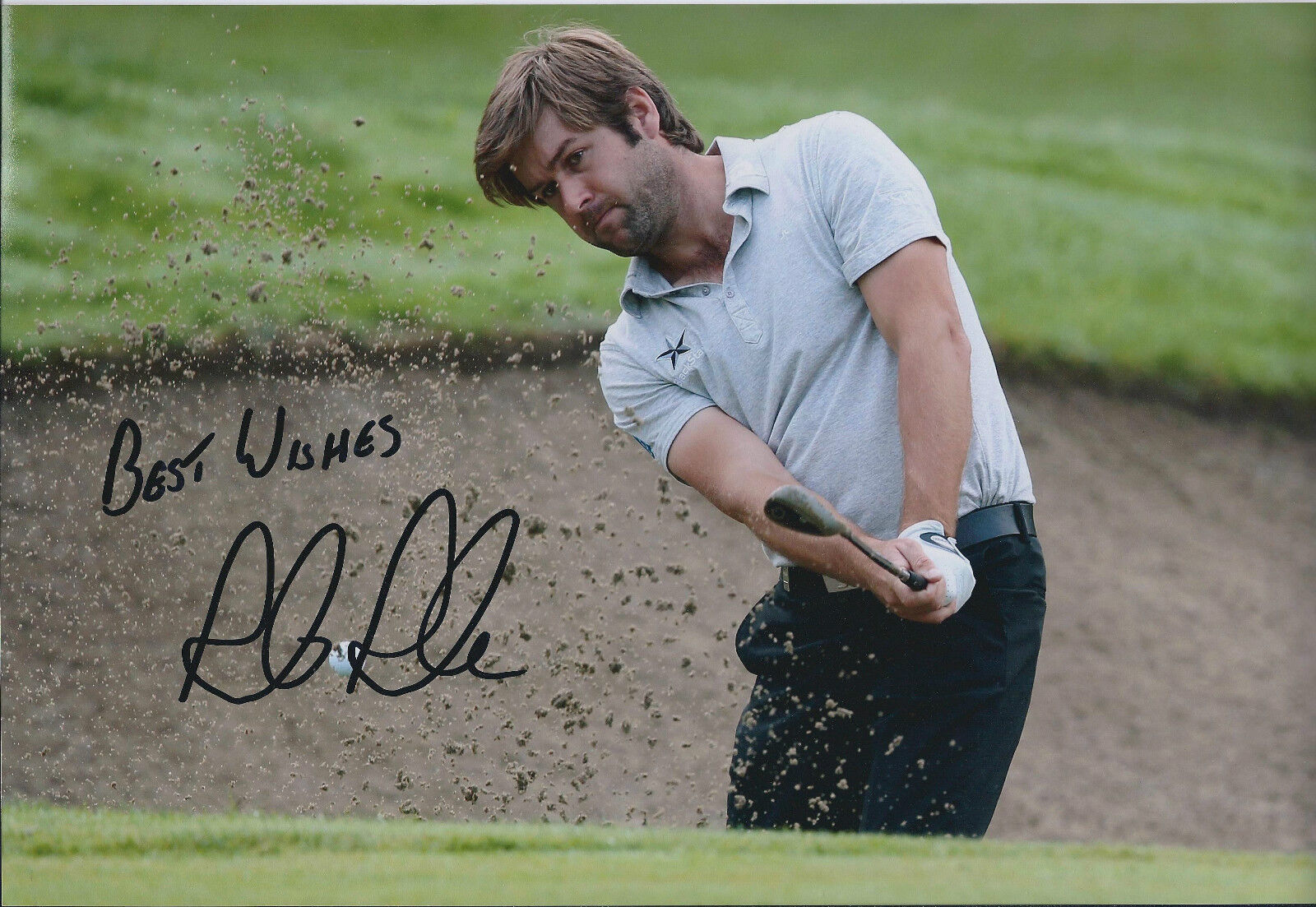 Robert Rock HAND SIGNED Authentic Autograph 12x8 Photo Poster painting AFTAL COA British Golfer