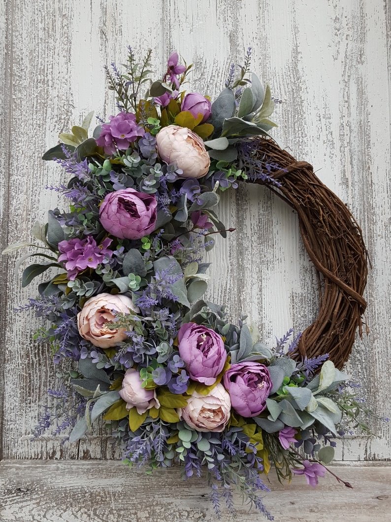 💖Mother's Day Sale💖45%OFF-Lavender Peony wreath