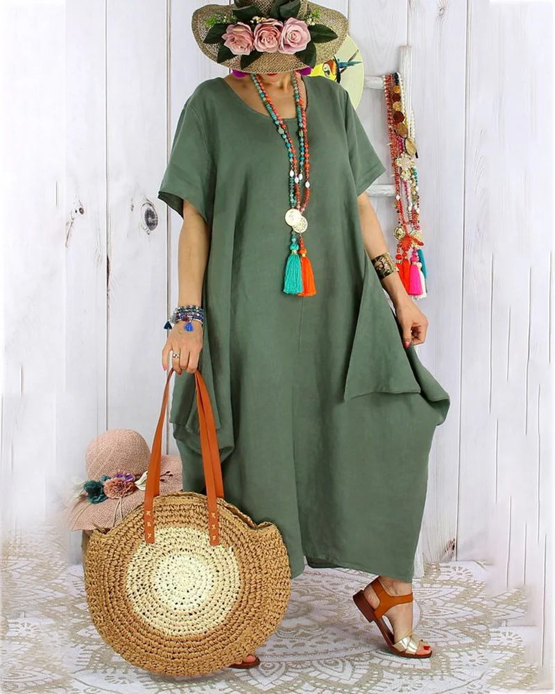 Women's Casual Loose Printed Dress-0930-08