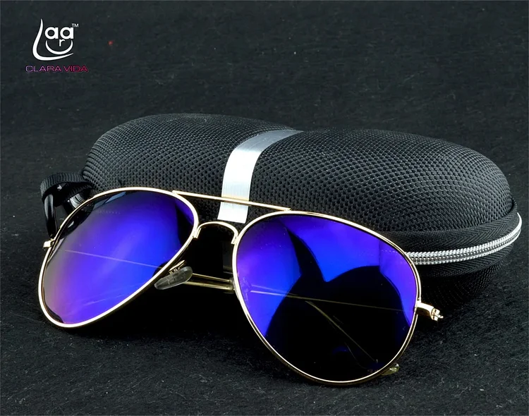 Clara Vida Pilot Double Bridge Polaroid UV400 Sunglasses For Men Women Travel Driving Fishing