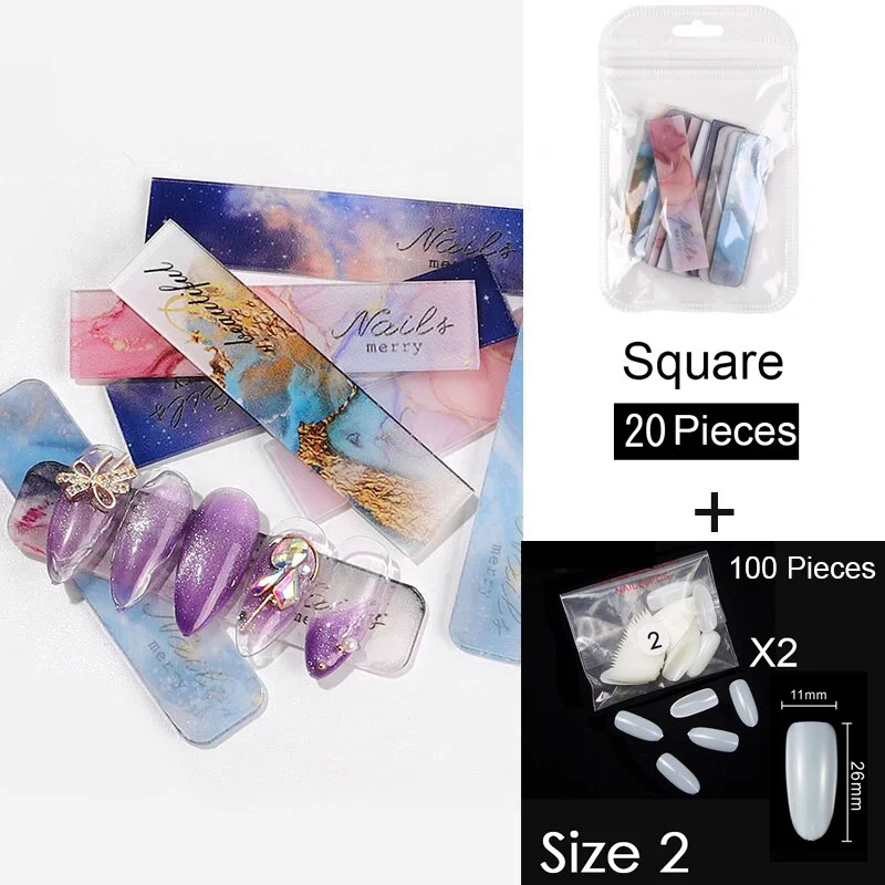 250 PCS Same Size Fake Nails Oval Shape False Nail Tips For Drawing Nail Design Acrylic Full Nails Art Size 0 1 2 3 4 Available-Nail Inspo