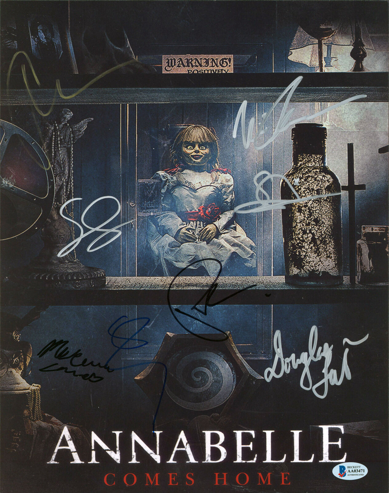 Annabelle (7) Wilson, Grace, Dauberman, Bishara, +3 Signed 11x14 Photo Poster painting BAS