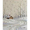 Diamond Painting-DIY Special Shaped Drill Pearl Painting Snow Scene(35x45cm)