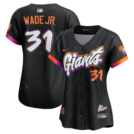 Women's San Francisco Giants #31 LaMonte Wade Jr.  Anthracite 2025 City Connect Limited Jersey