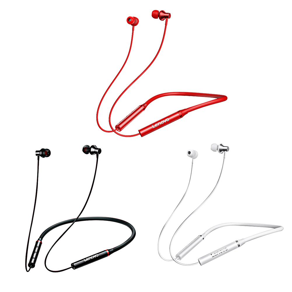 

Lenovo HE05X Bluetooth 5.0 Neckband Headphones Sports Headset with Mic, Black, 501 Original
