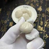 Ivory nut hand-carved bun key pendant handle