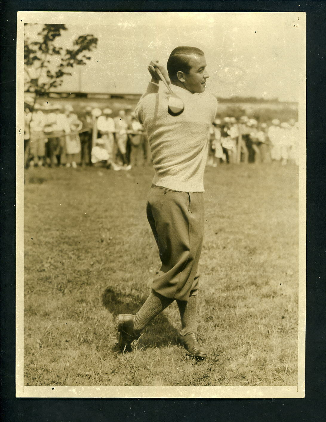 Gene Sarazan golf swing circa 1920's Pacific & Atlantic Type 1 Press Photo Poster painting