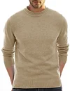 Men's Solid Color Bottoming Round Neck Casual Sweater