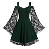 Women's Plus Size Dress Lace Sling Tube Top Gothic Retro Dress