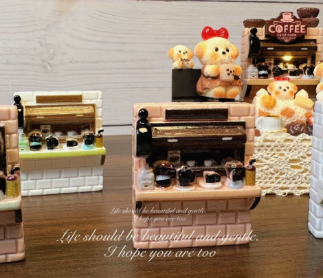 Mini Coffee Shop Bar Counter Charm