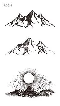 1 PC Geometric Planet Fashion Women Temporary Tattoo Sticker Water Transfer Tattoo Minimalist Small Sun Moon Design Fake Tattoo