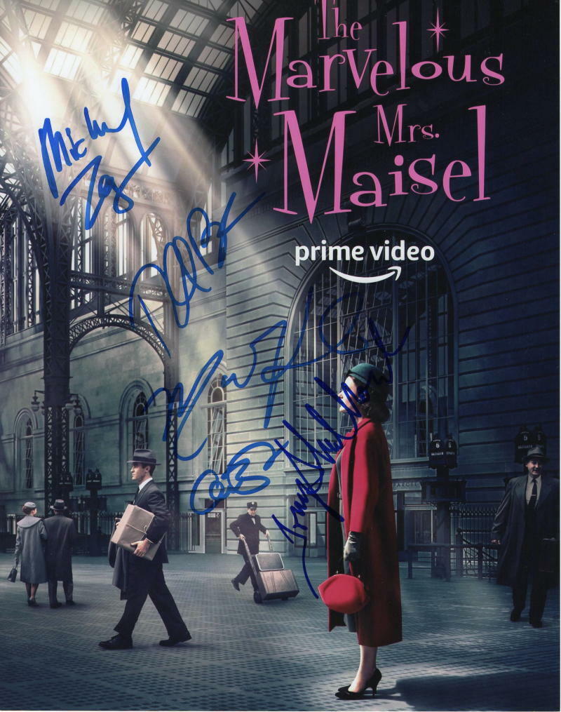 THE MARVELOUS MRS MAISEL CAST SIGNED AUTOGRAPH 11x14 Photo Poster painting - RACHEL BROSNAHAN +4