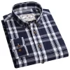2023 100% Pure Cotton Plaid Casual Long-sleeved Shirt