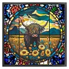 Stained  Cow - 11CT Stamped Cross Stitch 40*40cm/15.75*15.75in