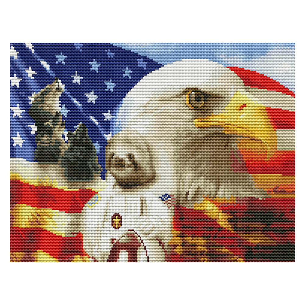 

Eagle - 11CT Stamped Cross Stitch - 50*40CM, 501 Original