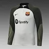 2023/2024 Barcelona Half-Pull Training Suit Grey Jersey 
