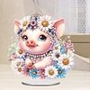 >SALE<Acrylic Daisy Pig Diamond Painting Desktop Ornaments for Bedroom Table Decor