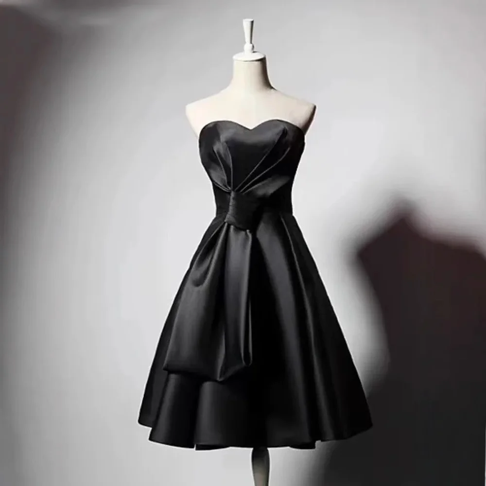 Brownm Brownm Black Temperament Dress Dress Short Texture Party Party Dress Dress Dress