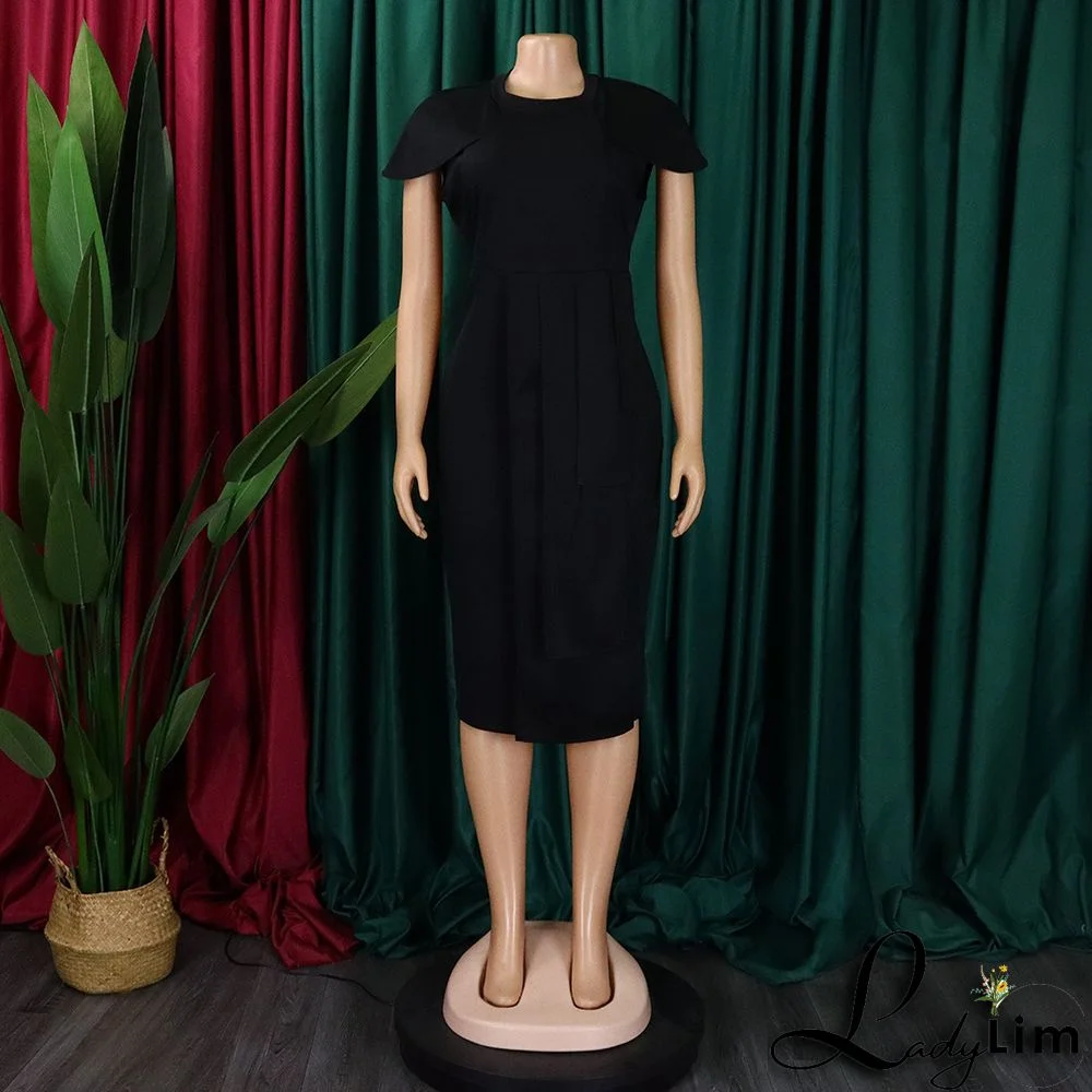 Ladies Africa Summer Elegant Short Sleeve Bodycon Dress